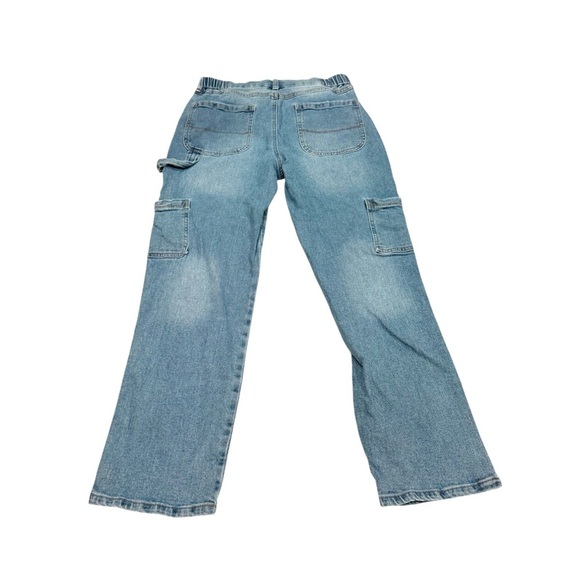 Happily Grey Cargo Jeans Paperbag Light Wash Women’s Size 9/29 - Picture 2 of 3